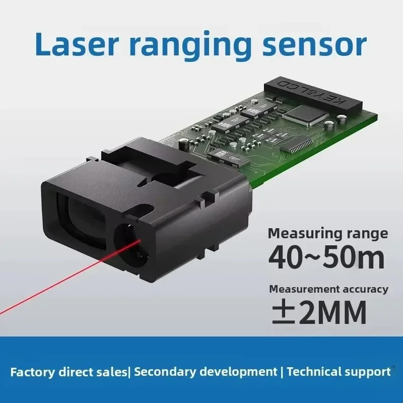 M01 40m Laser Distance Sensor Module 650nm Visible Red Light Rangefinder UART Serial Output 2.5V~3.3V ≥150mA For ESP32 Arduino