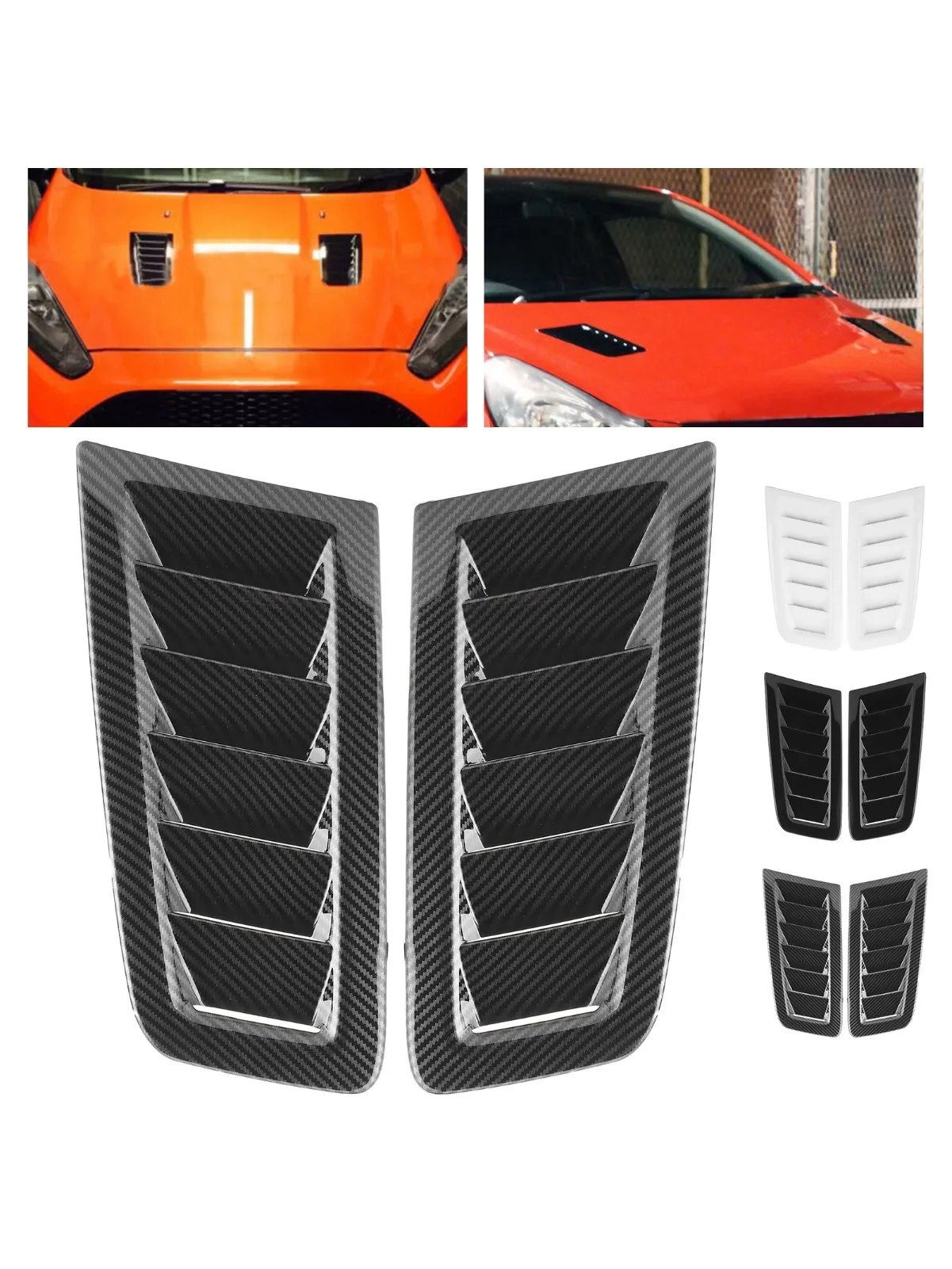 2 Stücke Universal Motorhaube Lüftungsschlitze Motorhaube Auto Außenteile für Focus RS MK2 Stil