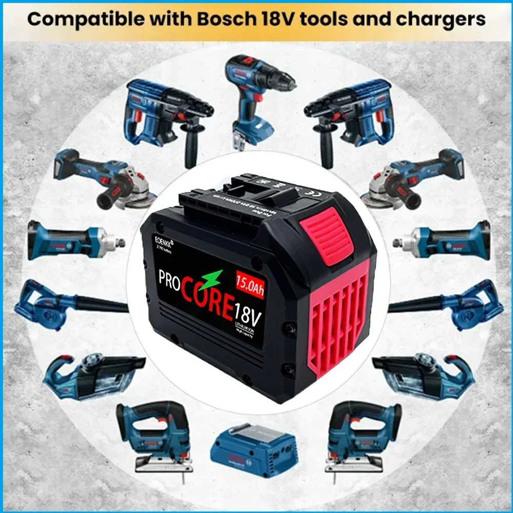 For Bosch 18V 10AH 15AH Professional System Cordless Tool BAT609 BAT618 GBA18V8 21700 Battery 18V ProCORE Replacement Battery