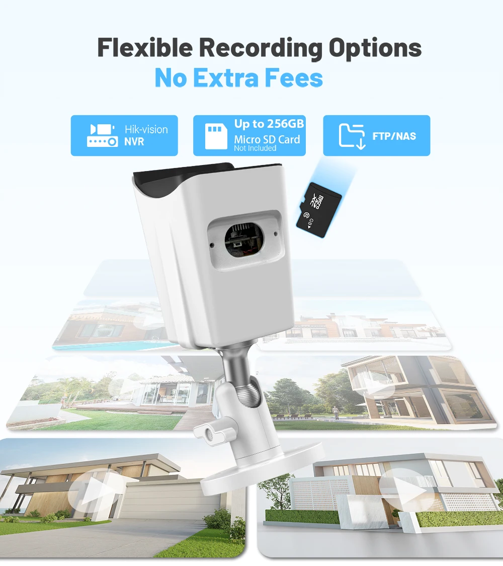 Vikylin 4K 8MP IR Night Vision IP Camera for Hikvision Compatible Human Vehicle Detection Two way Audio POE Security Camera CCTV