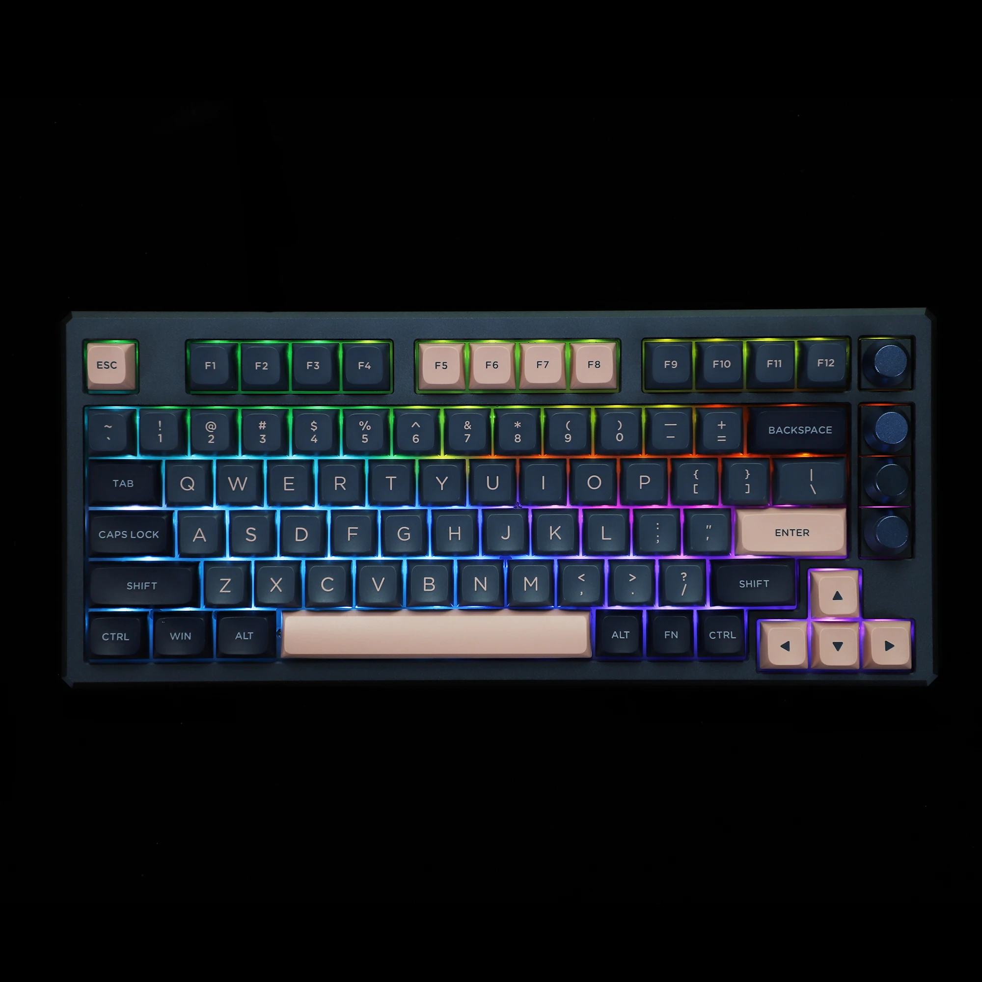 4 Knobs Aluminum GK75 Triple-Mode Gasket RGB Hot Swappable Macro Programmable Bluetooth Wired 2.4G Mechanical Keyboard