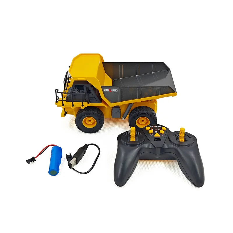 Huina caminhão basculante de simulação elétrica com controle remoto de nove canais 1: 24 brinquedos infantis