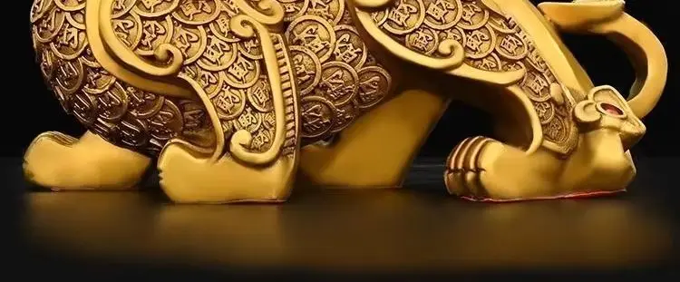 1pairs النحاس الشجاعة الثروة الحلي متجر جديد افتتاح ديكور غرفة المعيشة المنزلي الحرف #6