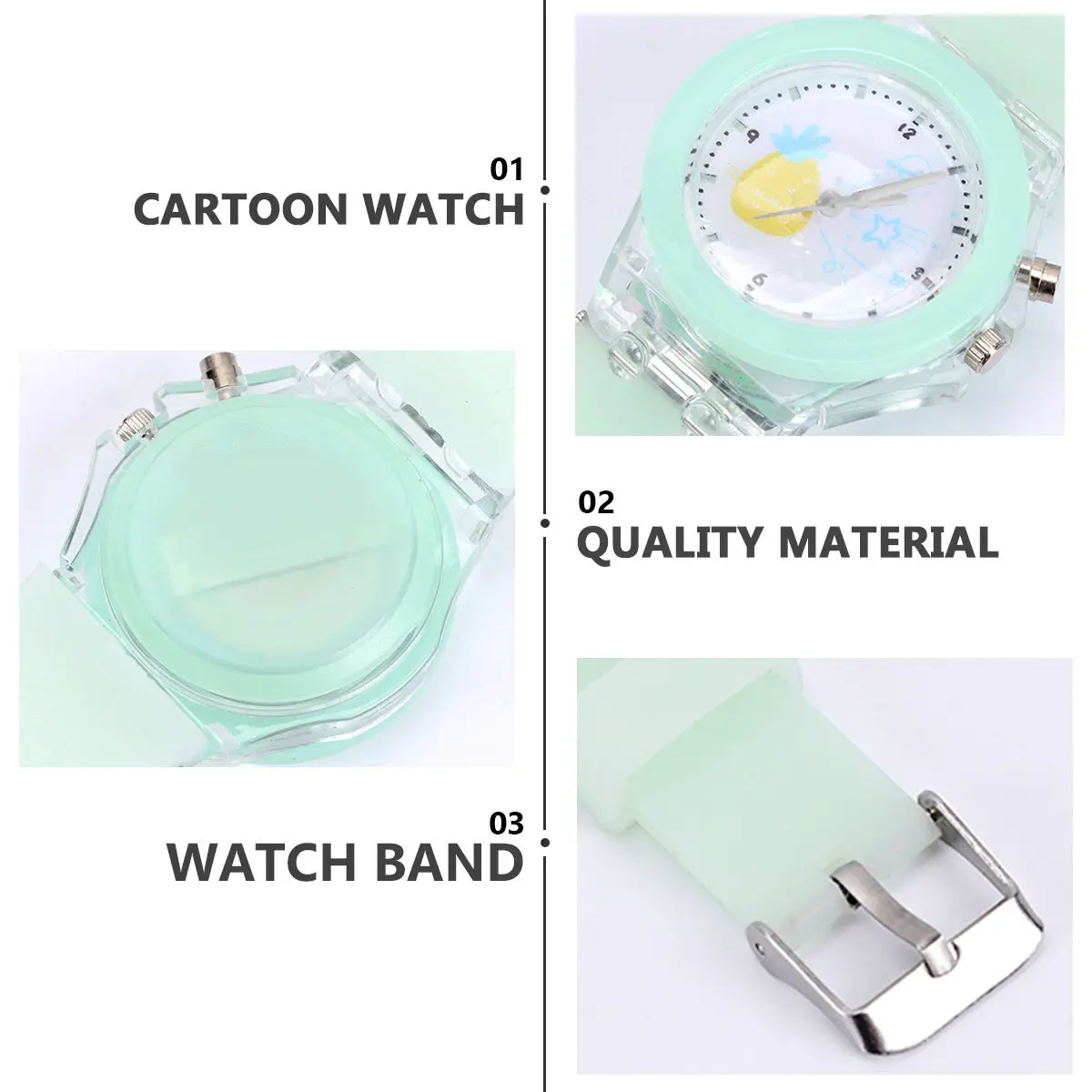 

Light Up Up For Wrist Student Lovely Gift Luminous Adorable Quartz Luminous For Watch Watch