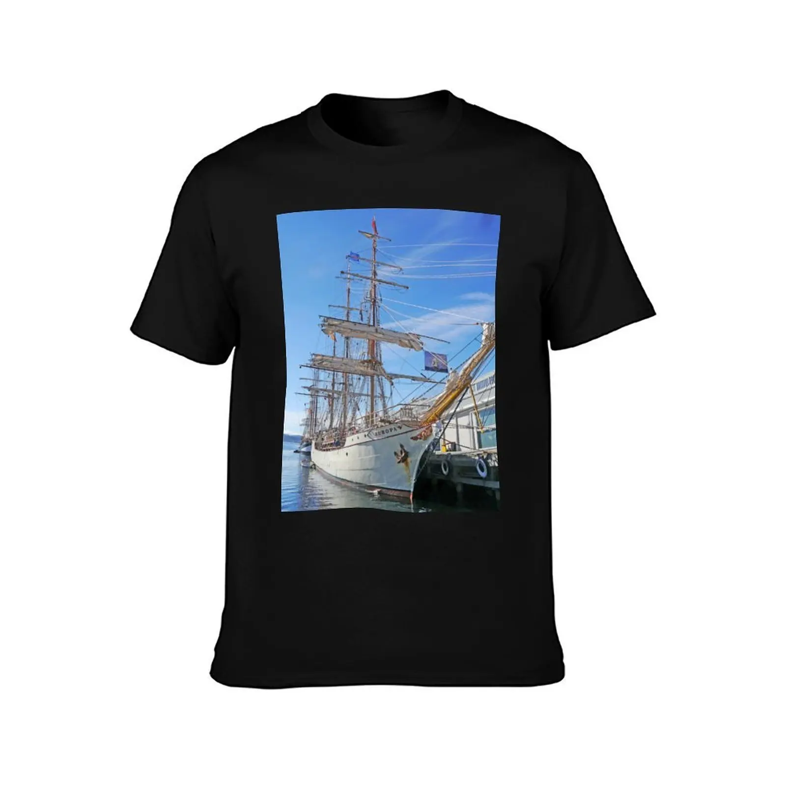The Bark Europa T-Shirt, Summer Casual Cotton Tee, Oversized Streetwear Tops, Vintage Graphic Print, Loose Fit Short Sleeve