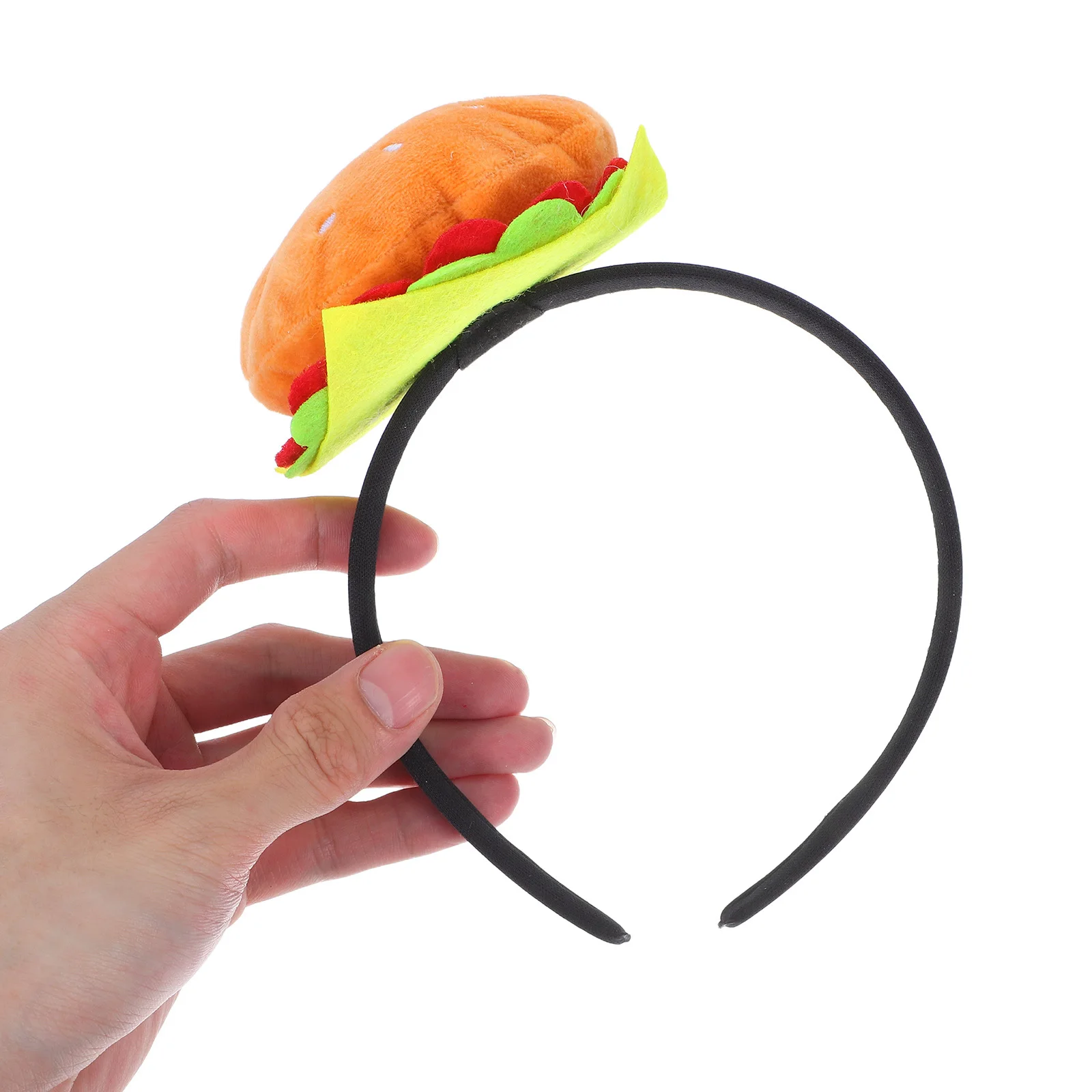 

Funny Hamburger Headband Women Carnival Party Hairbands Festival Holiday Accessory Flannel Cosplay Hat Spring Season Charm Gift