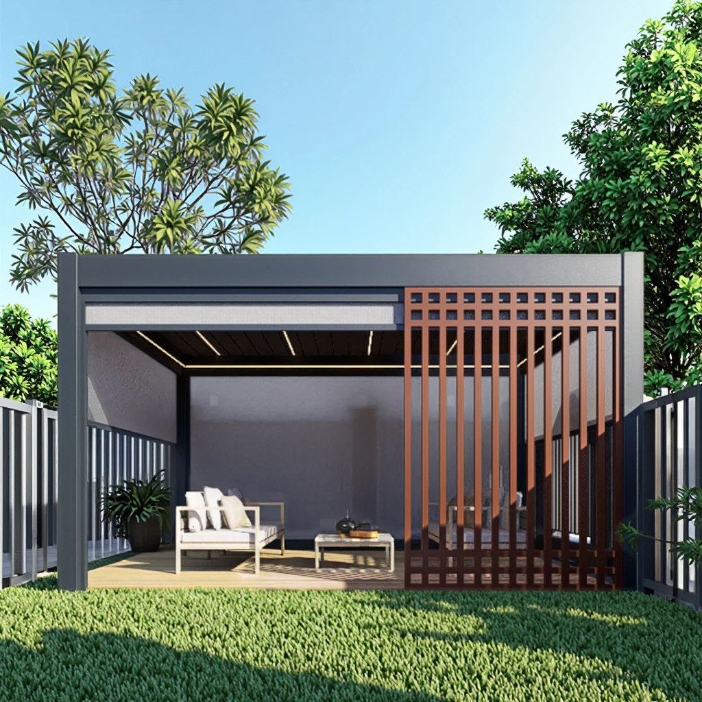 175 Adjustable Motorized Aluminum Pergola Electric Remote Control Waterproof Retractable Gazebo Louvered Roof Balcony Garden
