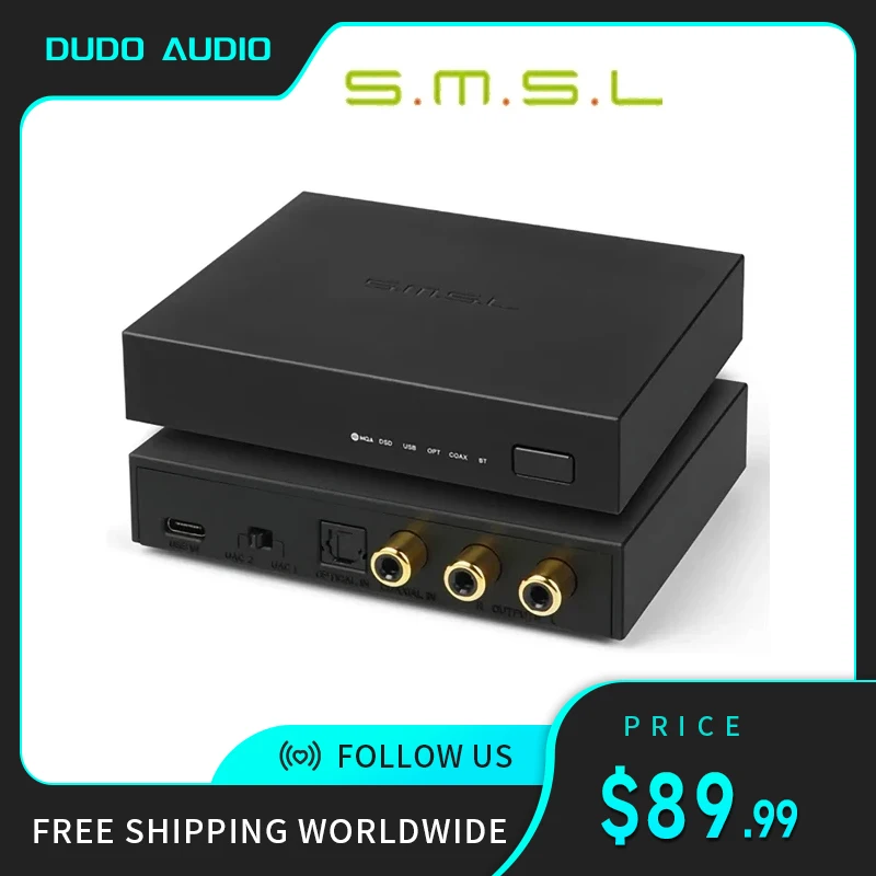 

SMSL PS200 Multifunctional Mini Audio Decoder DAC Supporting MQA decoding and MQA-CD with ES9039Q2M High-End Chip