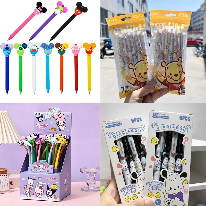 sanrio 10 36 boligrafos de gel 05 mm negro kawaii dibujos animados my melody pochacco melody lindo pochacco kuromi estudiante papeleria regalo de cumpleanos 01