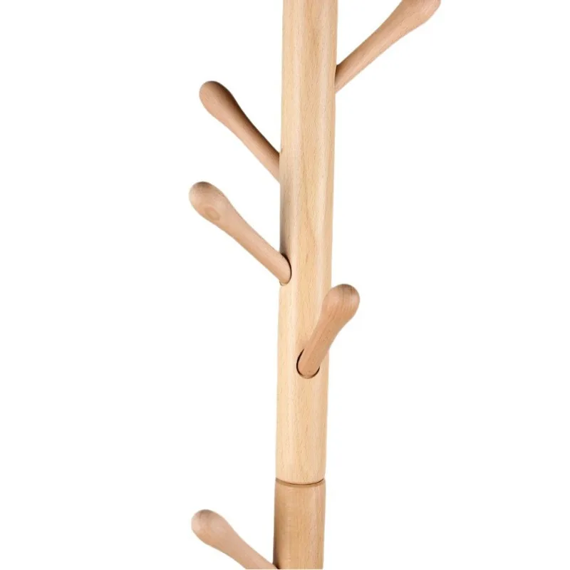 Solid wood coat rack, simple solid wood hanger in the bedroom, floor-to-ceiling coat rack in the living room and bedroom