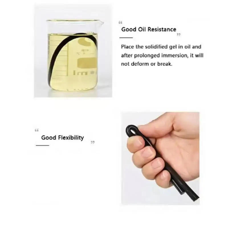 Silicone Adhesive Sealant Black Silicone Sealant Waterproof Repairing Leak Adhesive Weatherproof & Flexible Adhesive Sealant