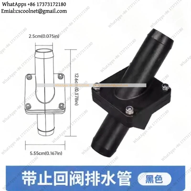 JS01 Marine Grade Plastic Check Valve, 1-Way Non Return Valve for Boat Yacht Water System, Good Sealing Lightweight Easy Install