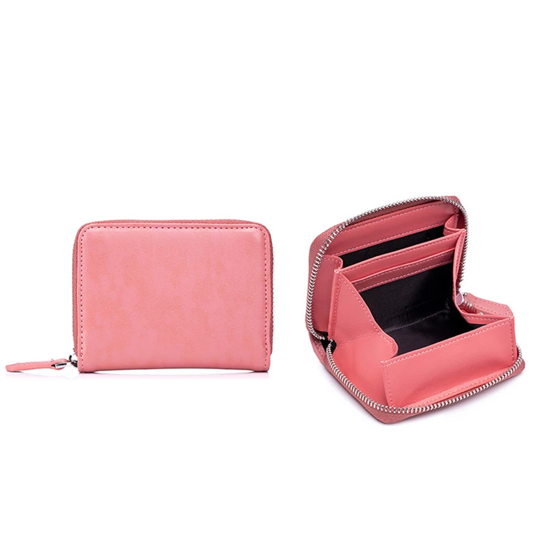 Women PULeather Purses Female Cowhide Wallets Lady Small Coin Pocket Rfid Card Holder Mini Money Bag Portable Clutch