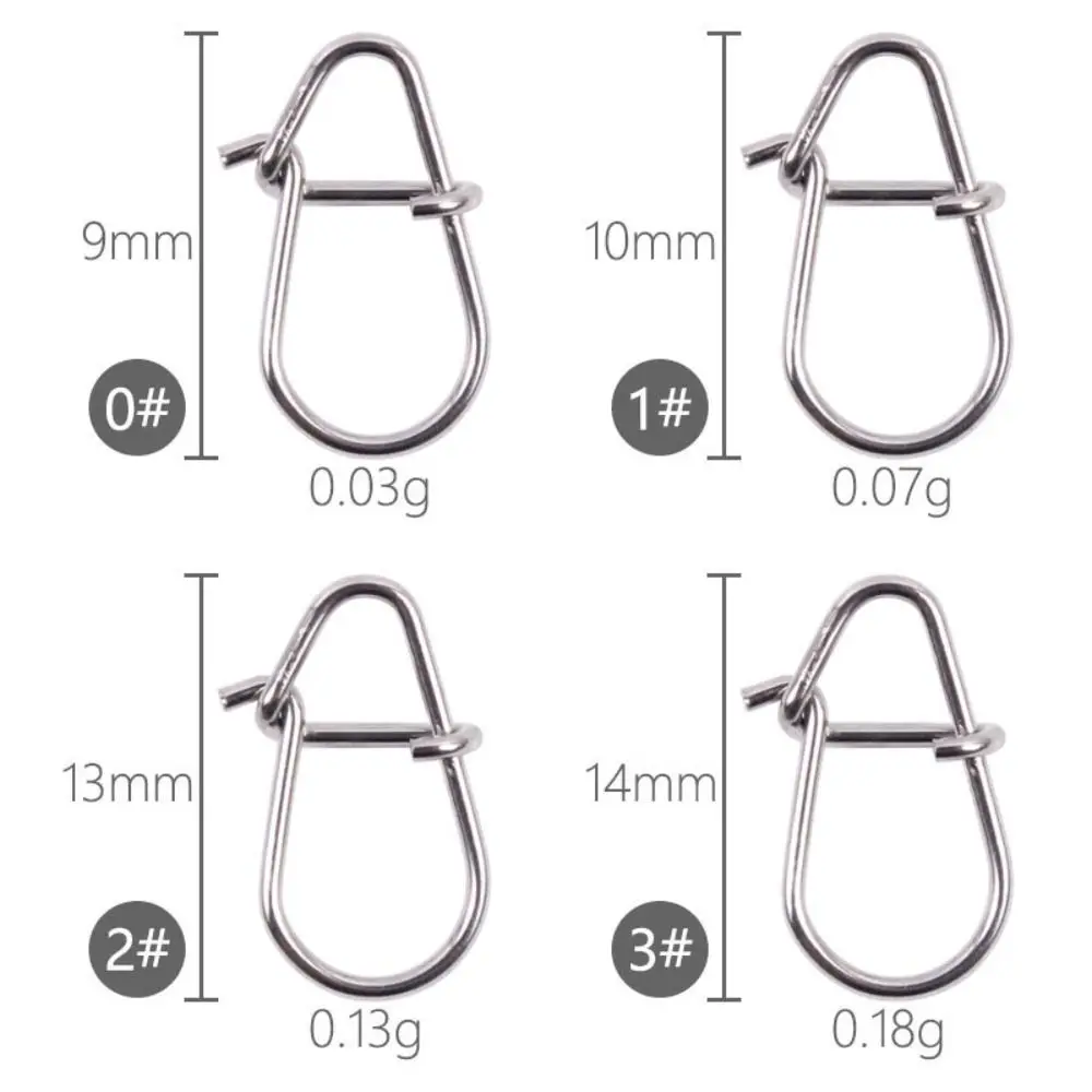 조롱박 핀 마이크로 오브젝트 루어 핀 루어 커넥터 304, 스테인레스 스틸 소재, 낚시 액세서리 향상 에그 스냅, 100 개