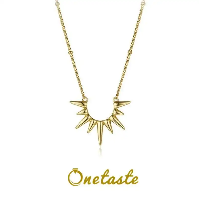 

925 Sterling Silver 18K Gold Plated Sunshine Choker Necklaces For Women French Style Trendy Simple Lucky Necklace Stackable 45cm
