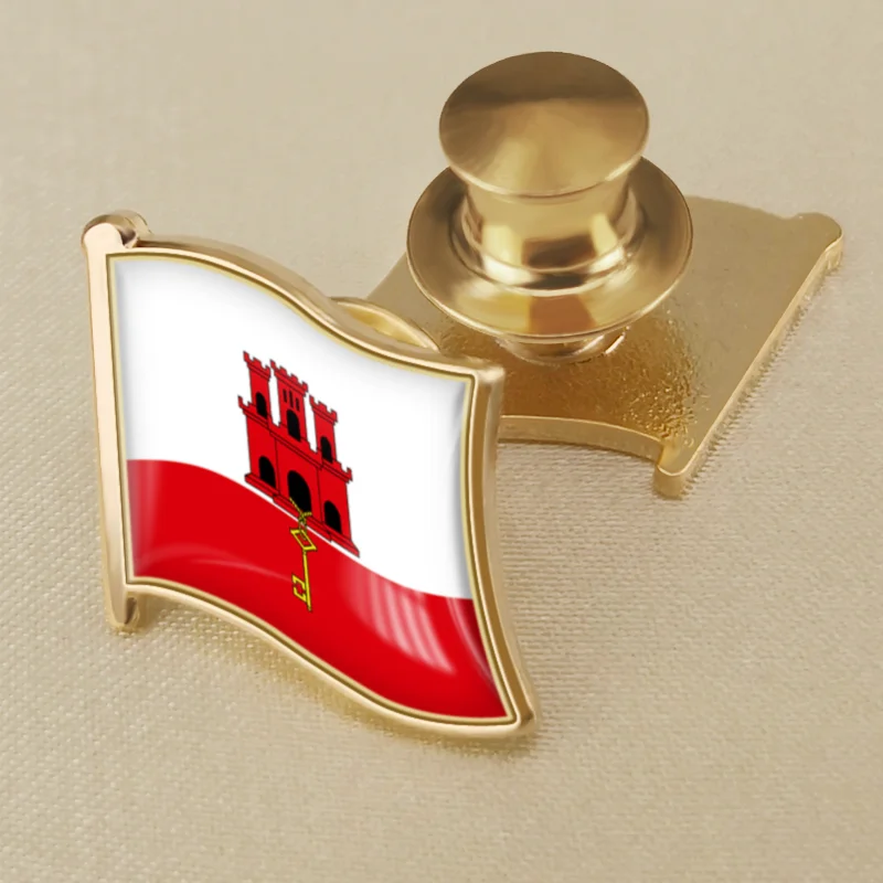 Gibraltar National Flag Lapel Pins Country Badges