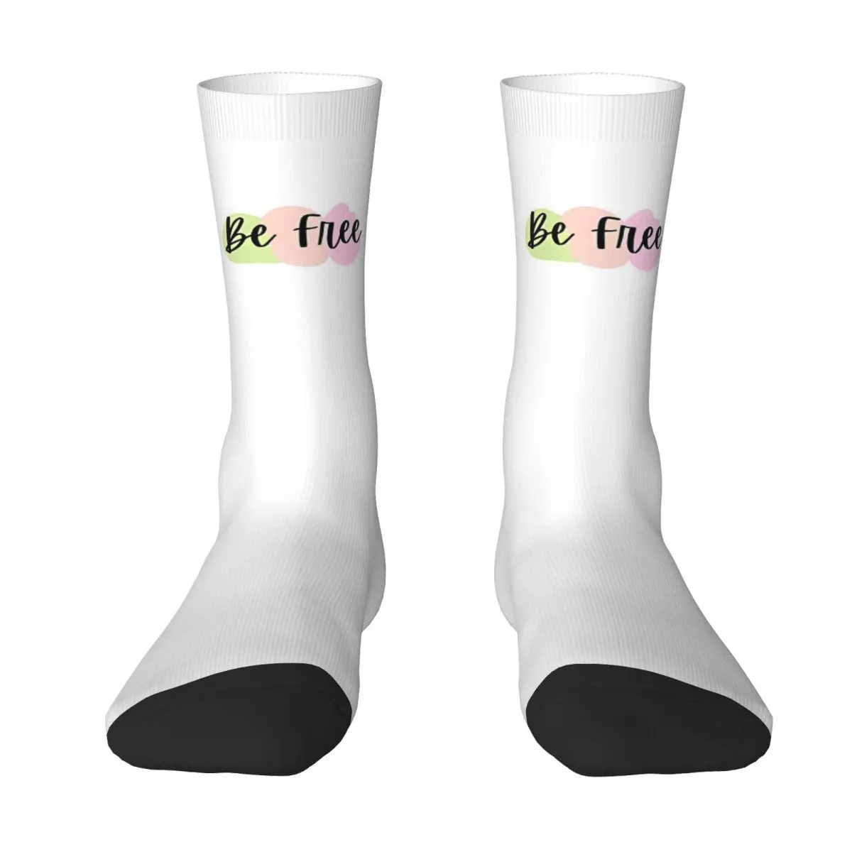 Winter Warm Casual Unisex Be Free Life Freedom Breathe Soul Socks Funny Breathable Basketball Socks