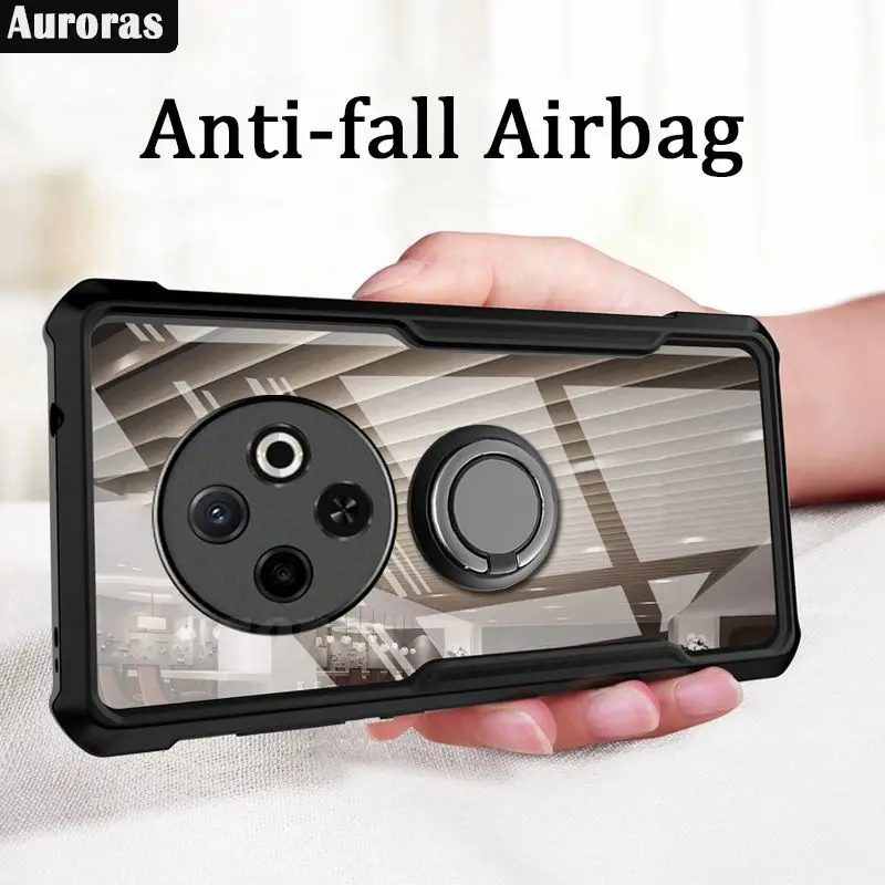 투명 아크릴 TPU 프레임 후면 커버, Tecno Spark 30C 30 케이스, TecnoSpark 30 Pro 30c pro30 자석 거치대 링, 충격 방지 코크