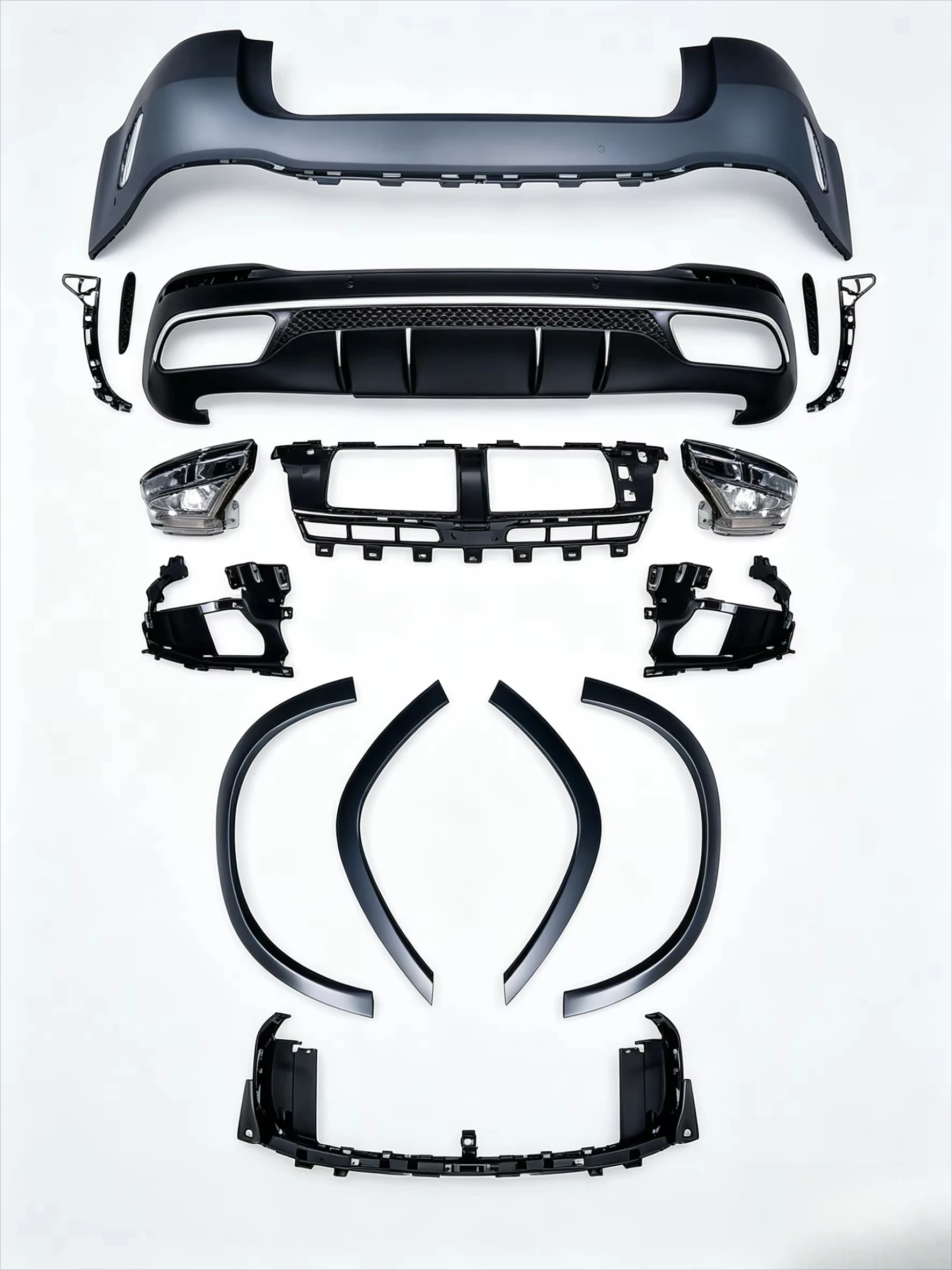 Wholesale Car Body Kits for GLS X167 2019 Onwards Convert to GLS63 AMG Look Front Bumper Rear Diffuser Grille Body Parts 5