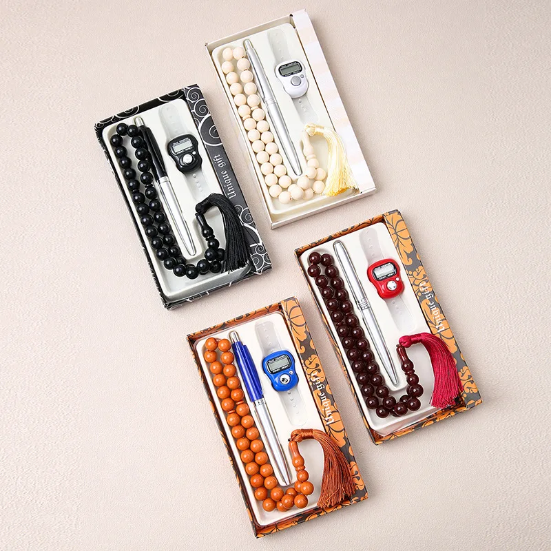 Perles de culte saoudienne du moyen-orient, 33 perles de prière, ensemble de 3 pièces pour hommes et femmes, Bracelet à main, Bracelet de Style moyen-orient