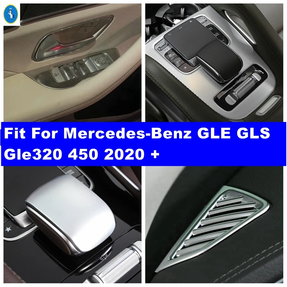 

Car Dashboard Air AC / Gear Shift Head / Lift Button Cover Trim For Mercedes-Benz GLE GLS Gle320 450 2020 2021 Matte Accessories