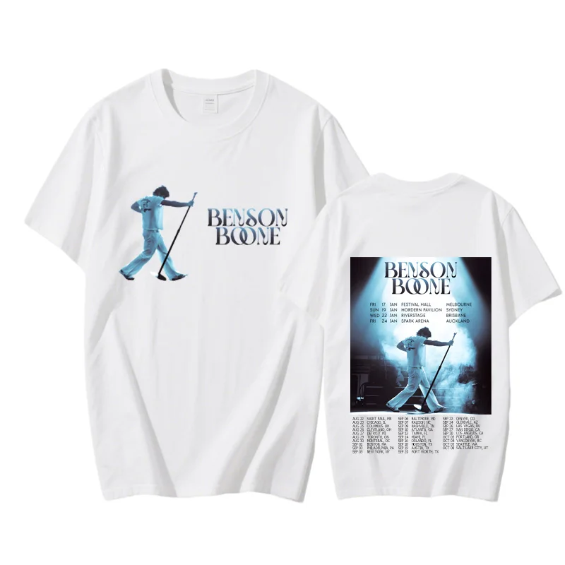 

Benson Boone Tour T Shirt Summer Hip Hop Tee-shirt Short Sleeve Korean Style 100%Cotton O-neck Clothing High Quality Female/Male