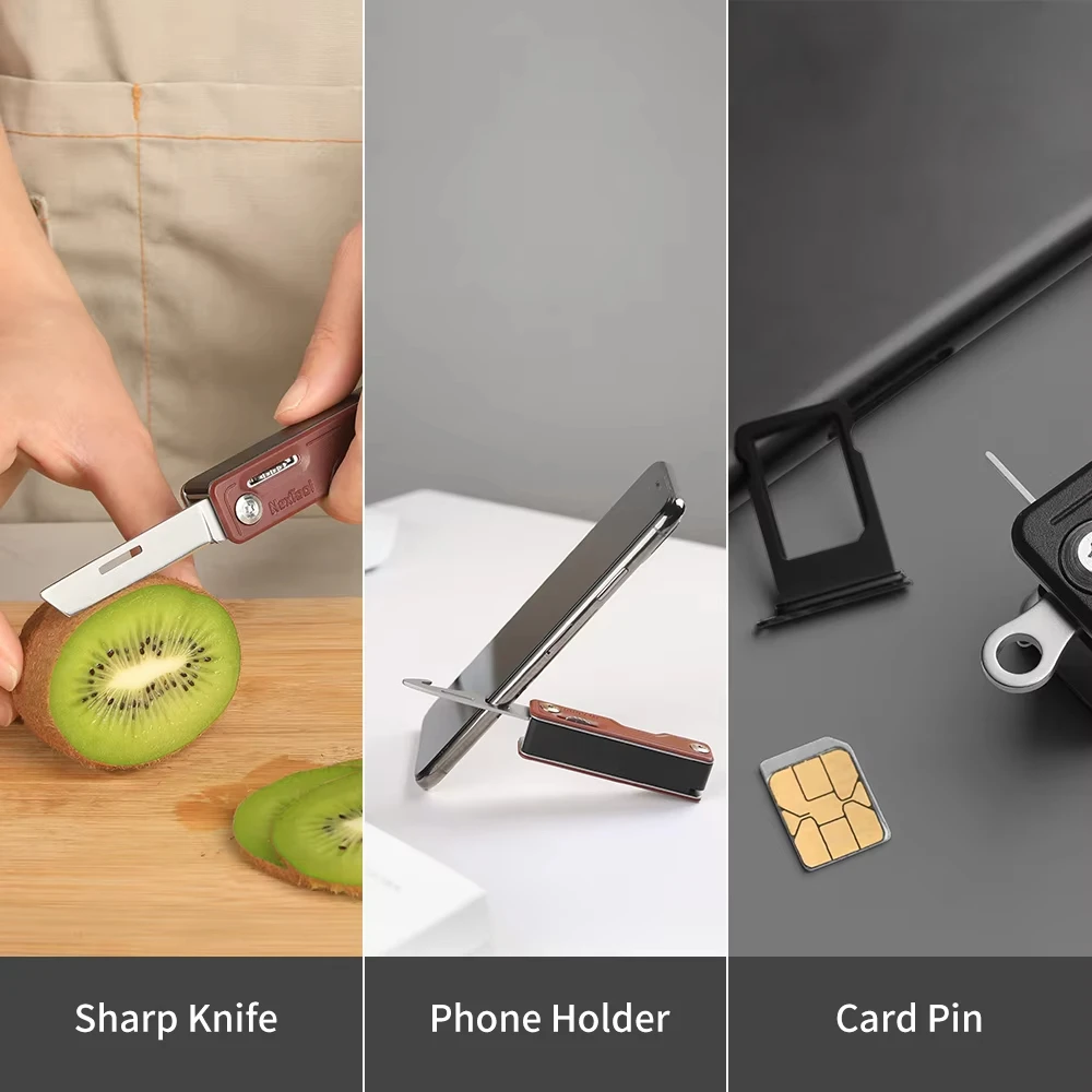 NexTool 10-in-1 Key Knife Mini Folding Pocket Knife Multifunctional EDC Tool Phone Holder Bottle Opener Card Pin Outdoor Tool view 4