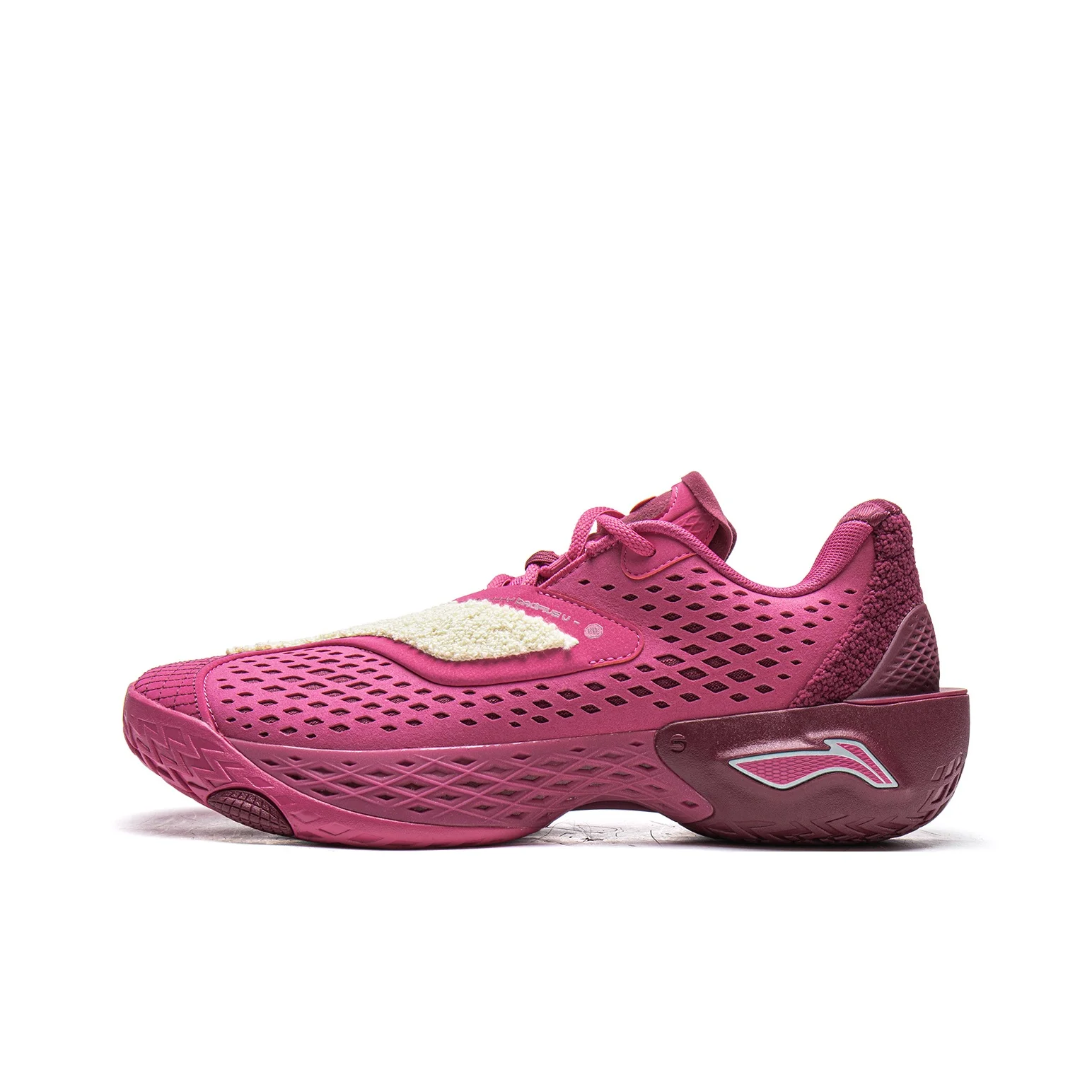 Li Ning BadFive 5 LOW top Basketball Shoes Men's Raspberry Red ABFW003-8