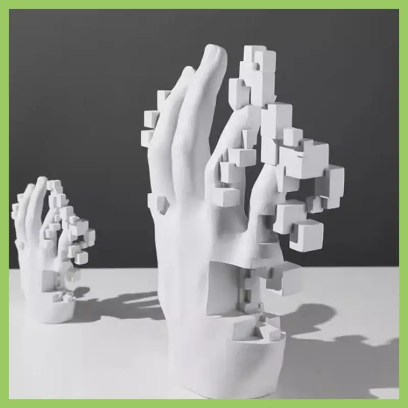 

ABJT-Palm Ornament Decorations Mosaic Sculptures Hand Model Resin Abstract Figurine Home Desktop Fashion Study Officestatue B Du