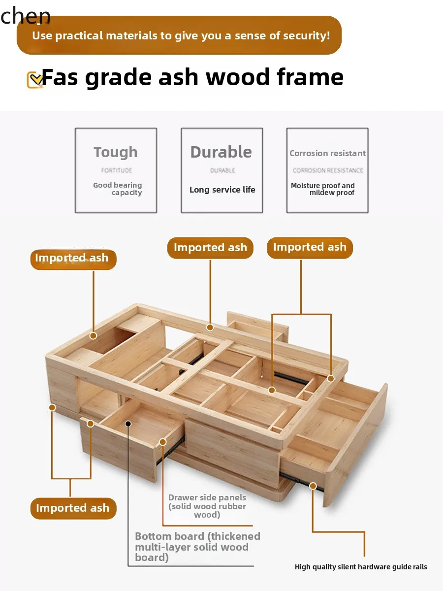 HTT new Chinese rock slab coffee table TV cabinet combination small apartment modern simple new living room furniture