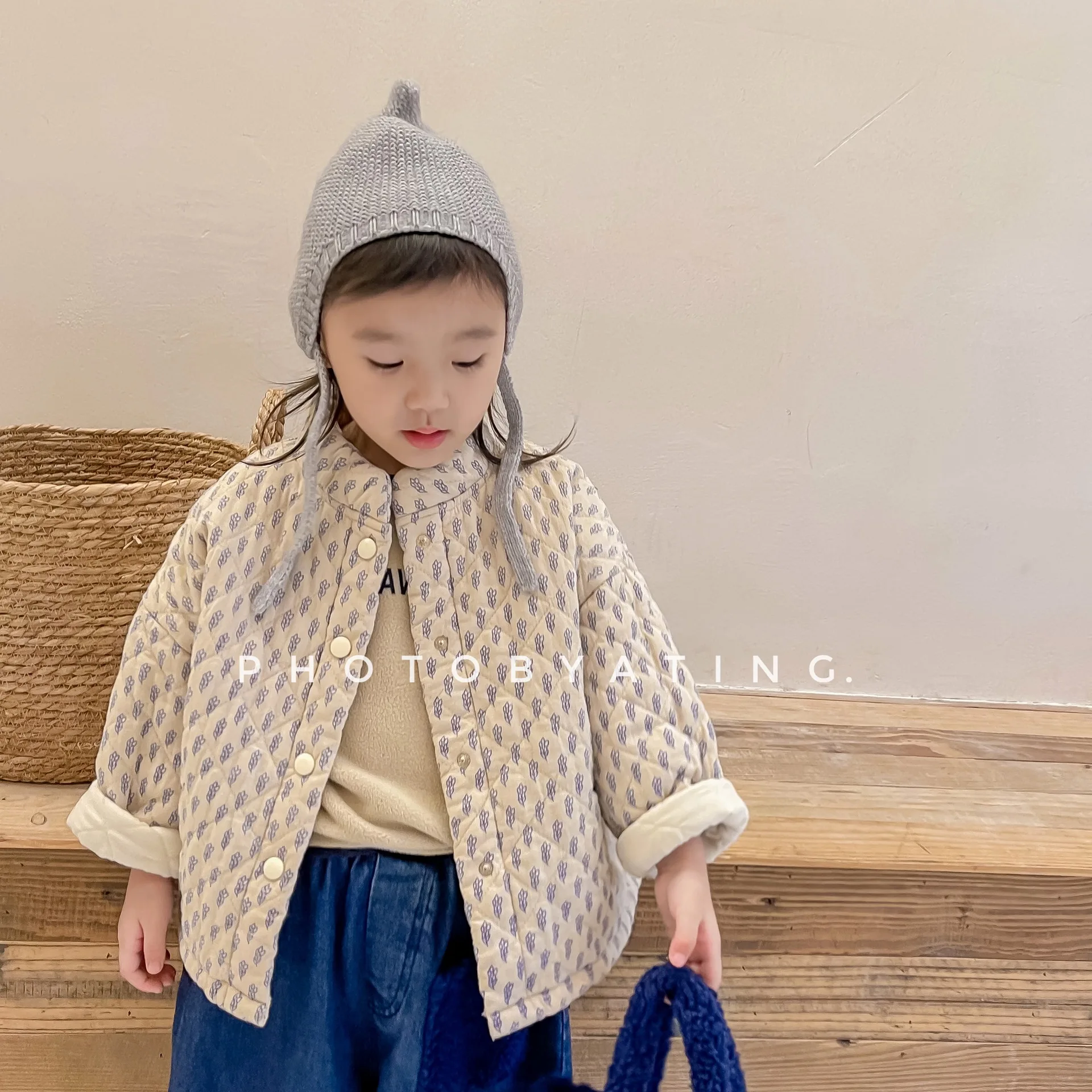 2026 New Winter Toddlers Kids Plaid Thicken Coats Korean Style Fleece Lining Children Warm Outerwear