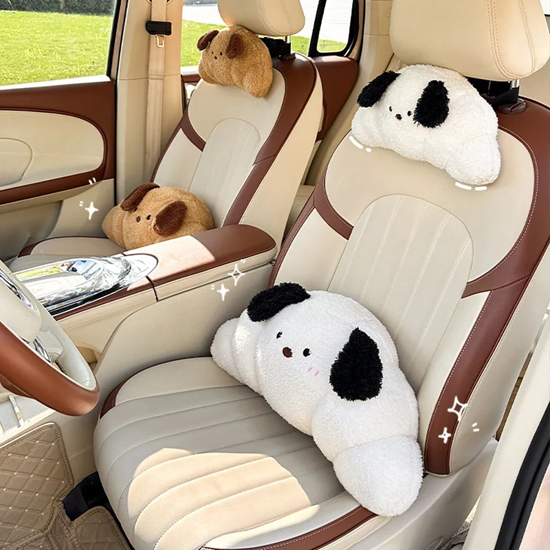 

New Car Seat Headrest Pillow Plush Head Protector Cartoon Panda Travel Pillow Auto Cute Cushion Interior Accessories For Kids