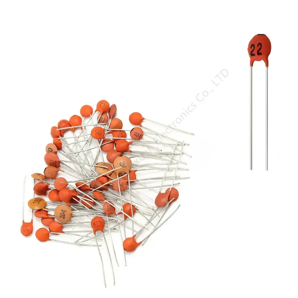 100 Uds condensador cerámico 50V 1pF ~ 100nF 0,1 uF 104 4,7PF 10PF 22PF 33PF 47PF 100PF 101 220PF 221 330PF 470PF 1NF 103 47NF 473