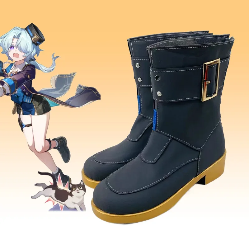 Zapatos de Cosplay Honkai Star Rail Misha, botas para Halloween, Carnaval, juego de rol, accesorios de ropa de fiesta, zapatos hechos a medida