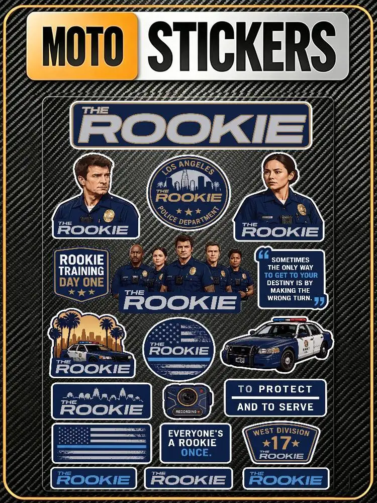 T-he R-Rookie Multi Scene Waterproof Reflective Scratch Cover Stickers Fit Auto Motorcycle Helmet Refrigerator