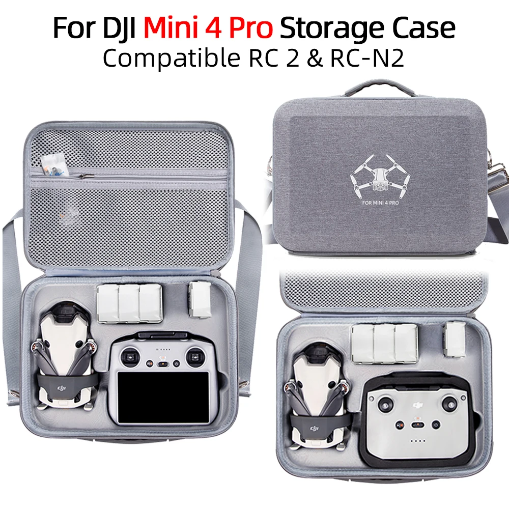 For DJI Mini 4 Pro Portable Storage Bag Carrying Case Travel Shoulder Bag Drone Accessories Scratch-Resistant Handbag