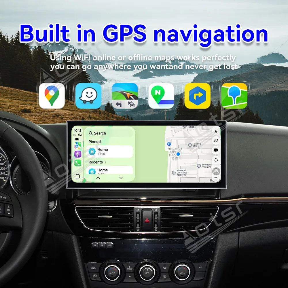 15.8 Inch In-Dash Touch Screen Car Radio GPS Navigation Stereo For Mazda 6 2014–2016 Multimedia CarPlay Android Auto Head Unit