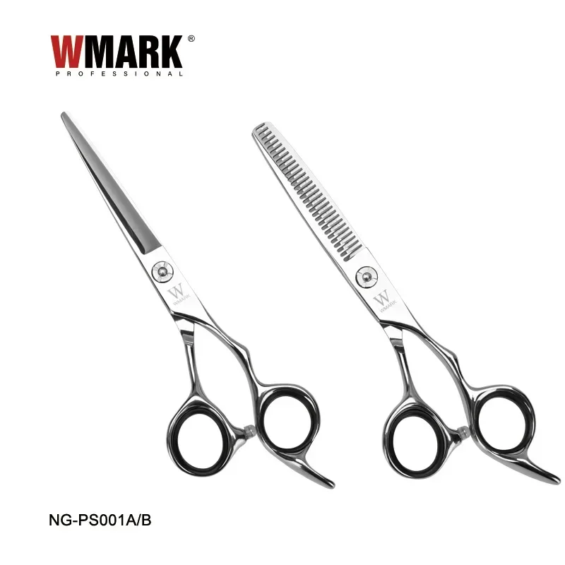 2025 New WMARK NG-PS001A/B  Professional Hair Scissors Barber 2 in 1 Flat Teeth Scissors 6CR Hair Scissors Set