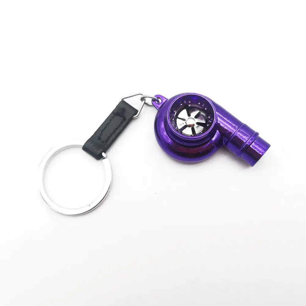 Turbo KeyChain Car Turbocharger Spinning Turbo Key Holder Ring Keyfob Universal Accessories