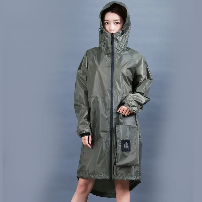 

Outdoor Windproof Waterproof Jacket For Women Men Raincoat For Hiking Travel Windbreaker Long Portable Water-Repellent Rainwear