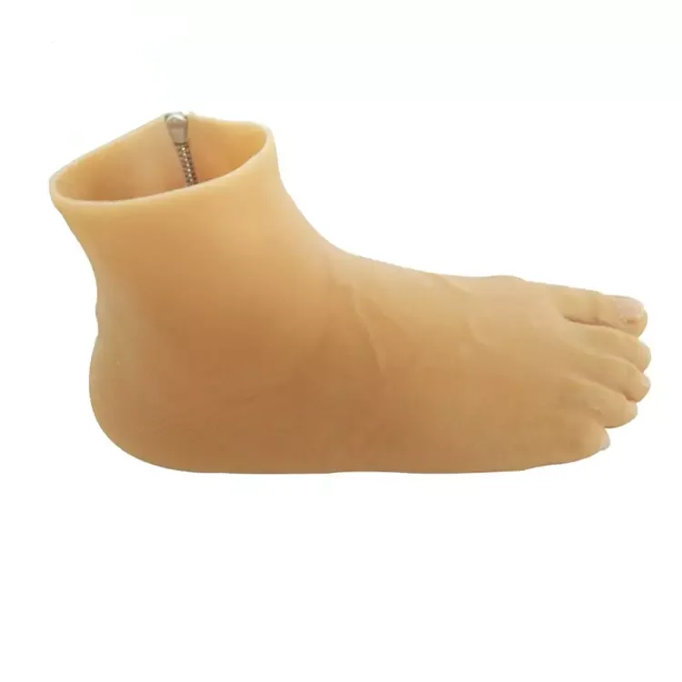 Medical Customized Color/Size Artificial limbs cosmetic parts silicone Prosthesis foot cover with zipper