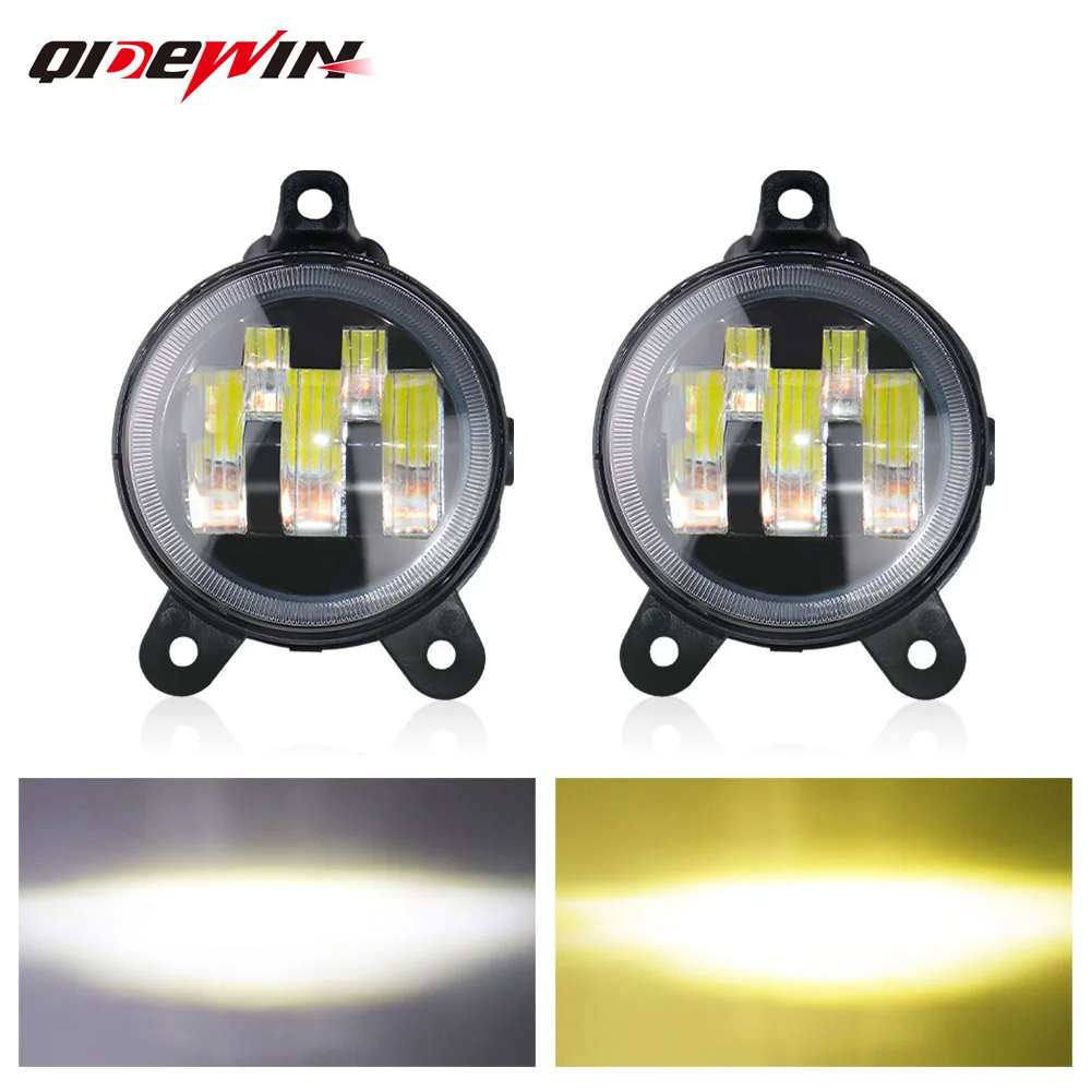 Yellow high beam cannon led car fog light, lens yellow light led angel eye Wrangler fog light