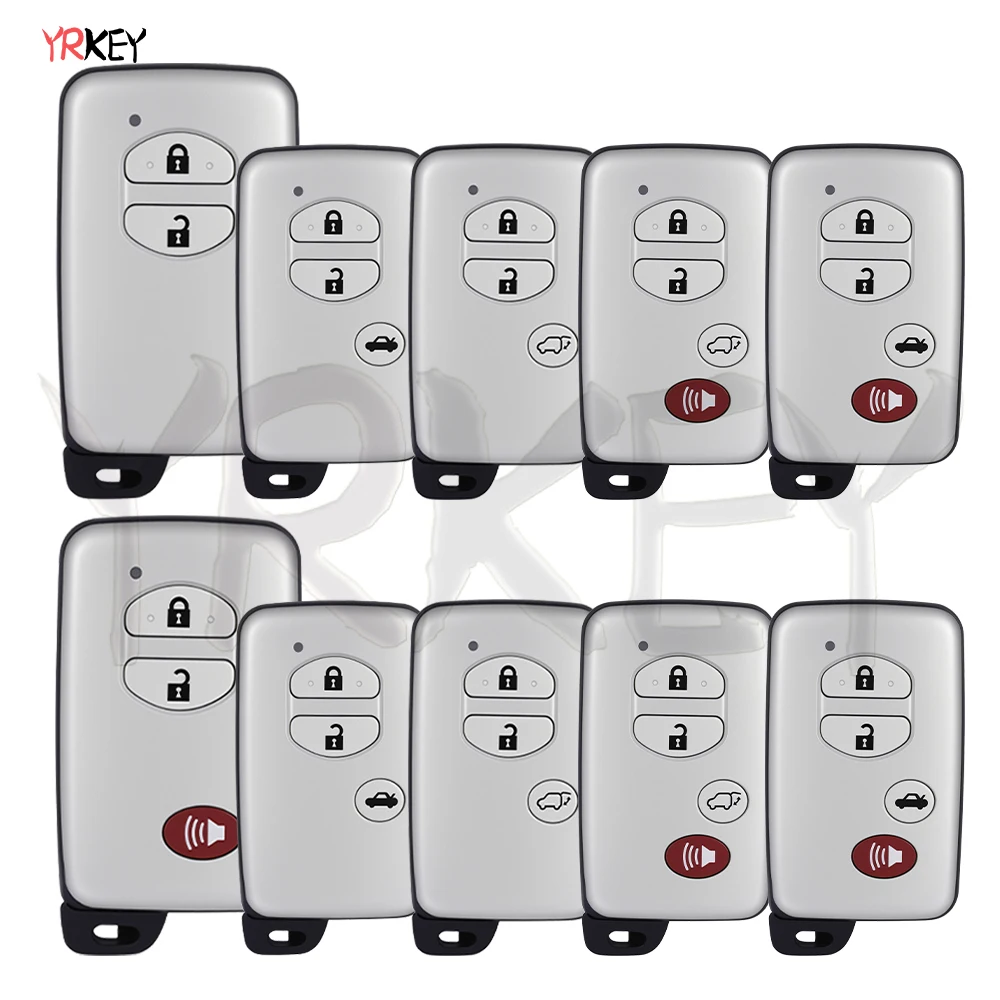 10PCS Car Key Shell Car Key Case For Toyota Corolla Camry Prius RAV4 Avalon Land Cruiser Venza Replacement with Insert Key Cover