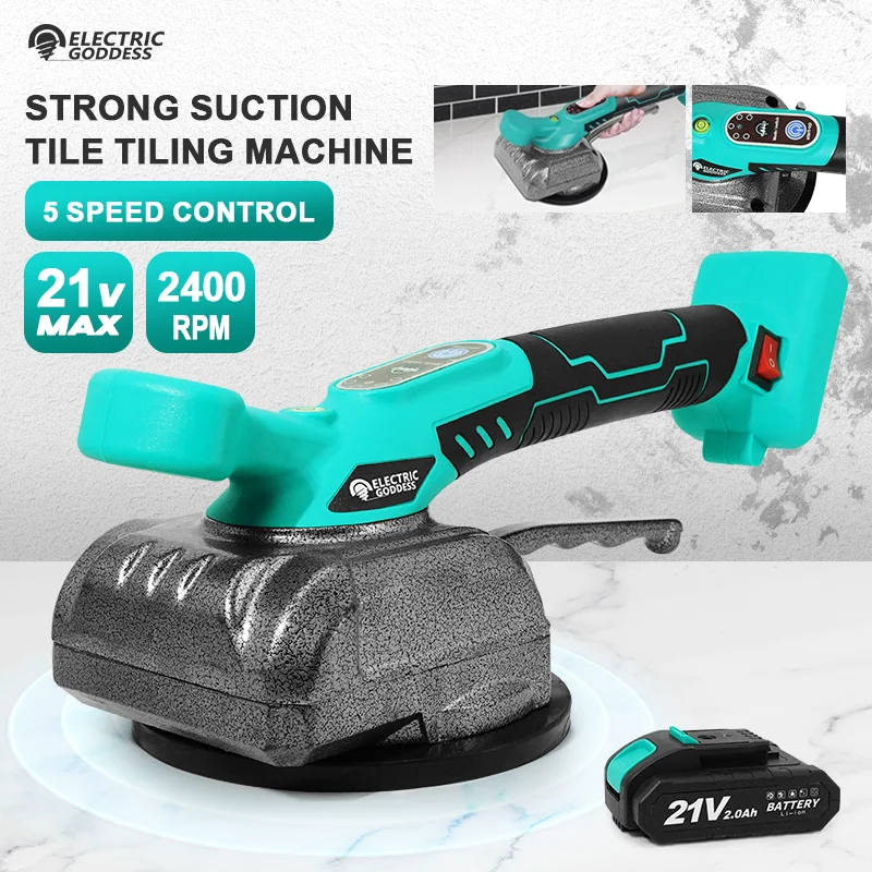 Electric Godde Powerful Tile Laying Machine Cordless Tile Suction Cup Tile Vibration Tool Decoration Home Electric Set Tile Tool
