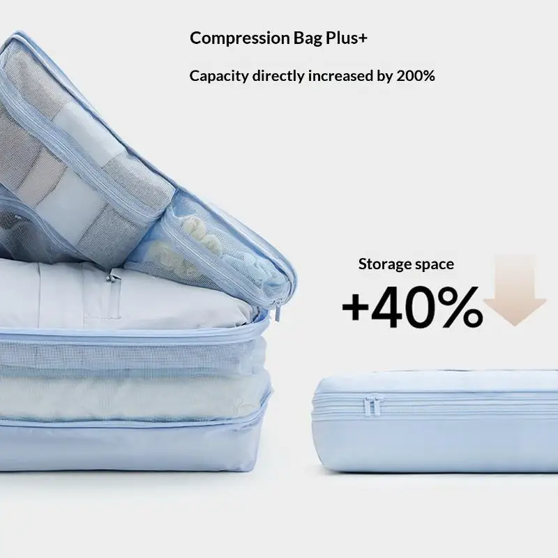 5-in-1 Kompressions-Packwürfel Reisegepäck-Organizer mit mehreren Fächern für Kleidungsaufbewahrung und Zubehör – Detail 4