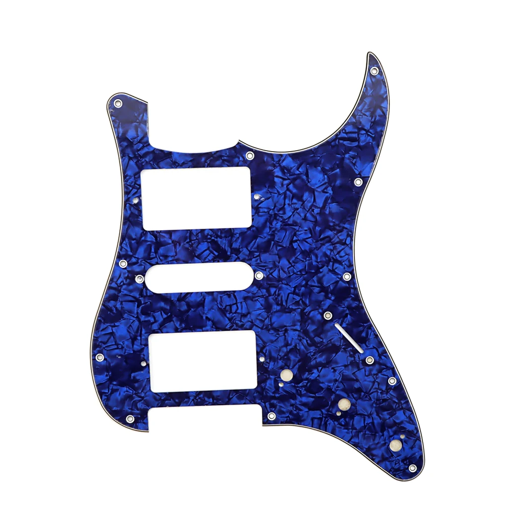 Blue Pearl  3Ply  11 Holes HSH Strat Pickguard Scratch Plate for Stratocaster Electric Guitar