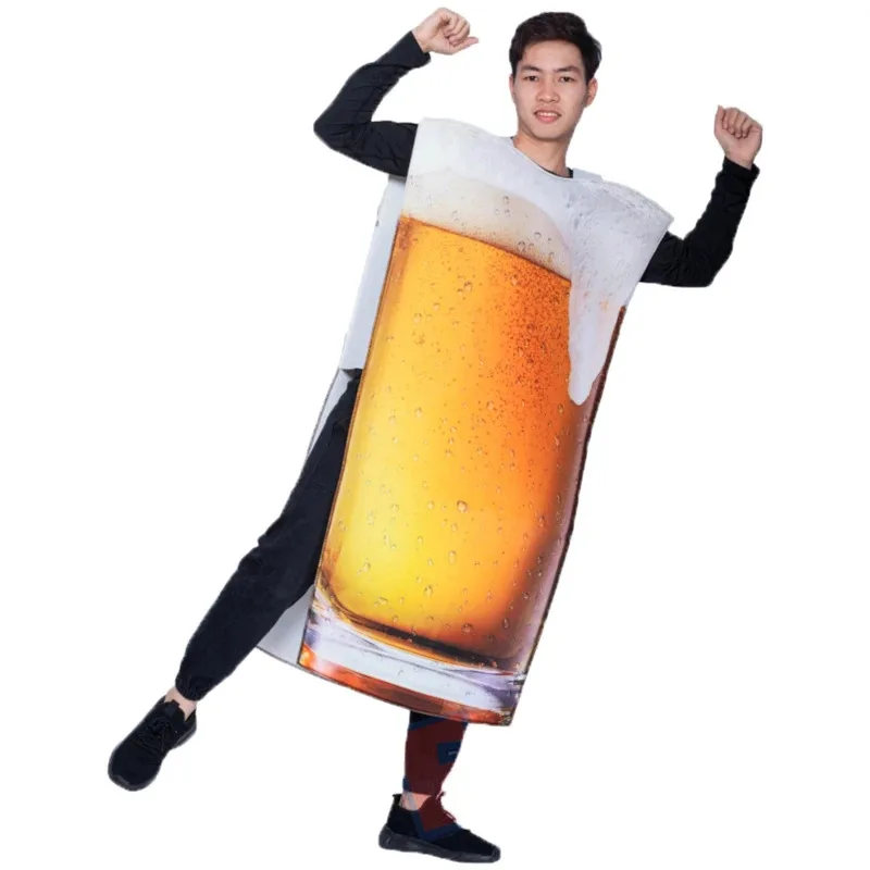 Adult Funny Beer Costumes Halloween Food Role Play Kids Unisex Slice Pizza Creative Costumes Carnival Party Fancy Dresses