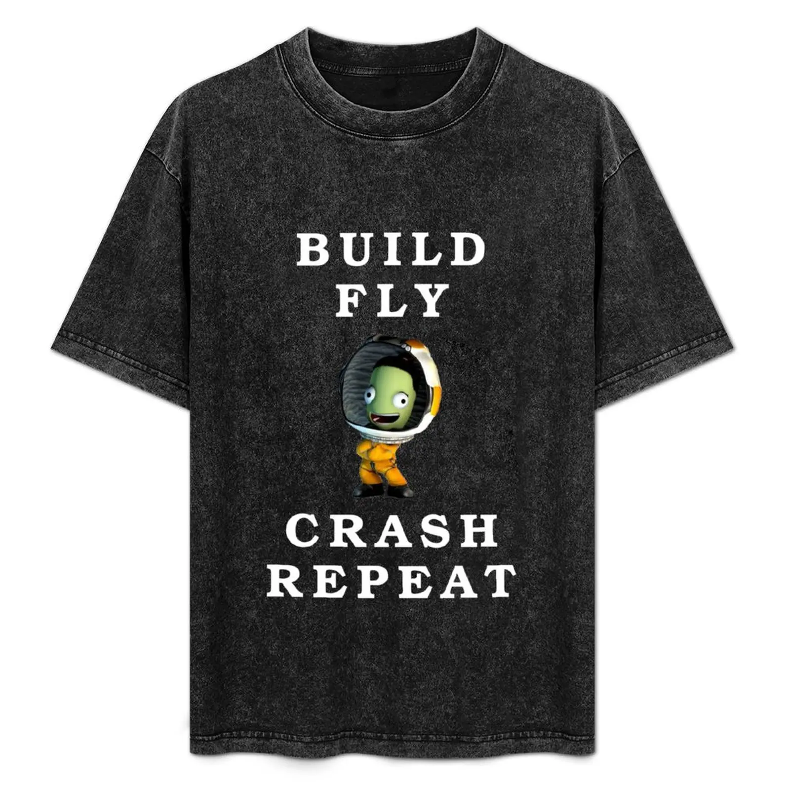 

Футболка «Build Fly Crash Repeat», «Кербал Спейс Программ», «Кербалы», «Build Fly Crash», универсальная праздничная футболка