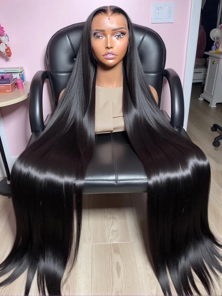 

HD Transparent Bone Straight 13x4 Lace Frontal Wigs Human Hair 220 Density For Women 30 36 Inch 13x6 Lace Front Human Hair Wig