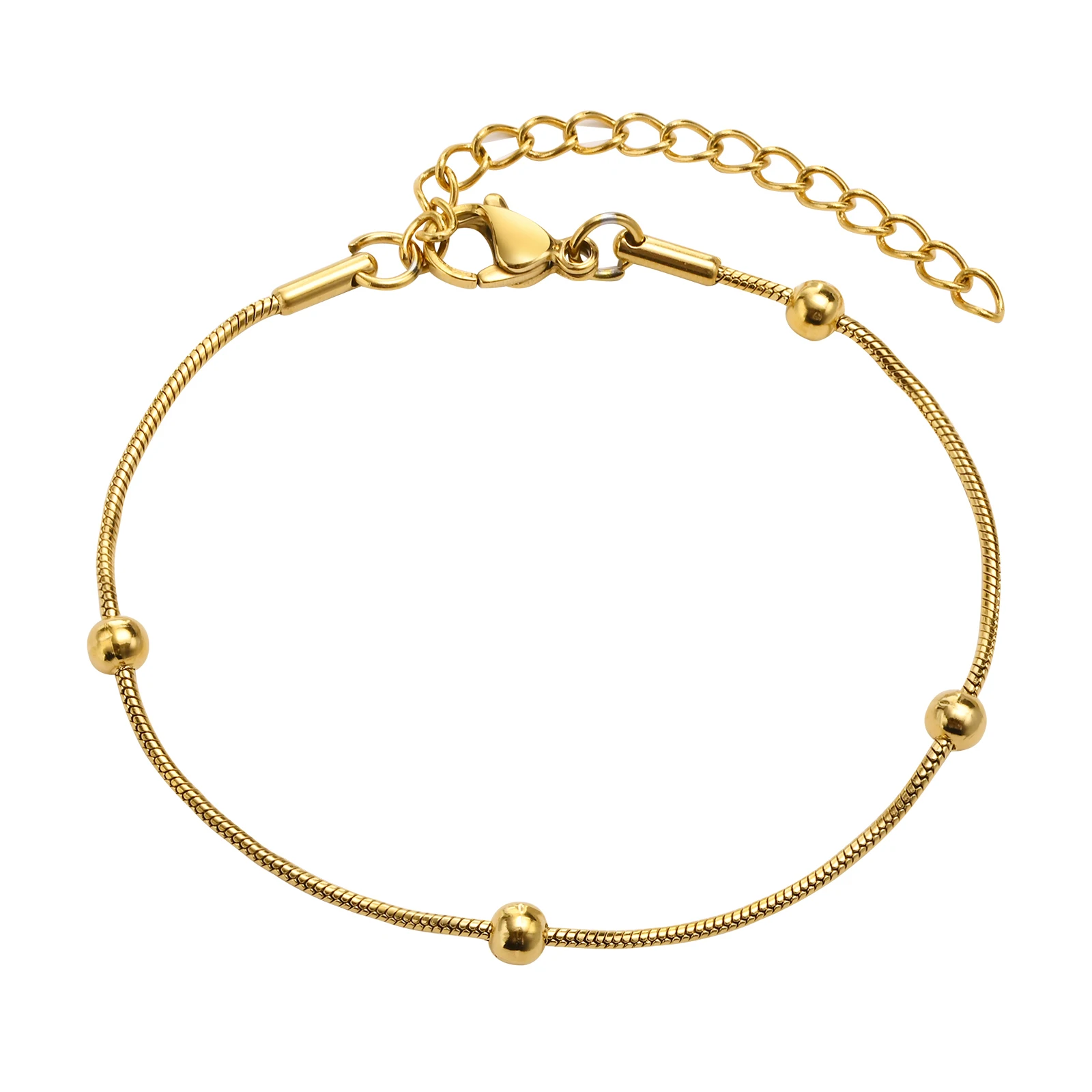 

Stainless Steel Jewelry Gold Color Satellite Chain Necklace Bracelet For Women Chic Collar Mom Girlfriend Valentine's Day Gift